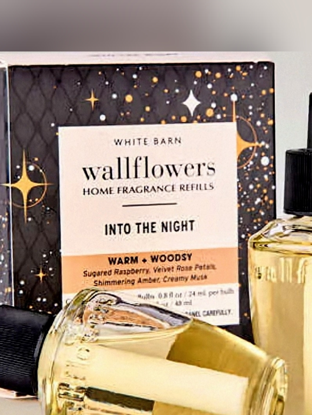 White Barn Into The Night Wallflowers Refill - Black & Gold